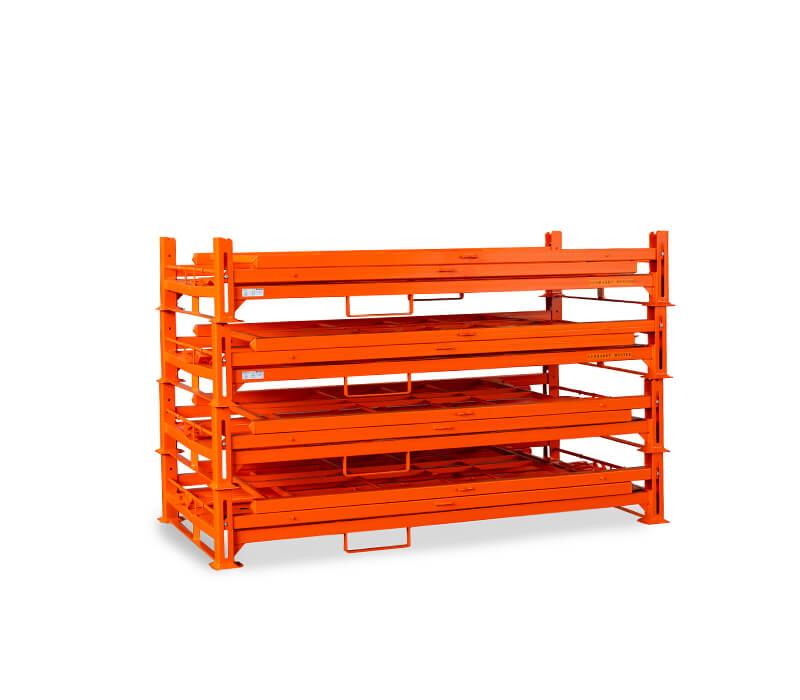 des étagères pliables et empilables pour pallier les variations saisonnières